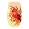 Stony Creek 5.25 In Cardinal Christmas Pre-Lit Small Vase Christmas Lighted Glass Accent , Christmas Red Bird